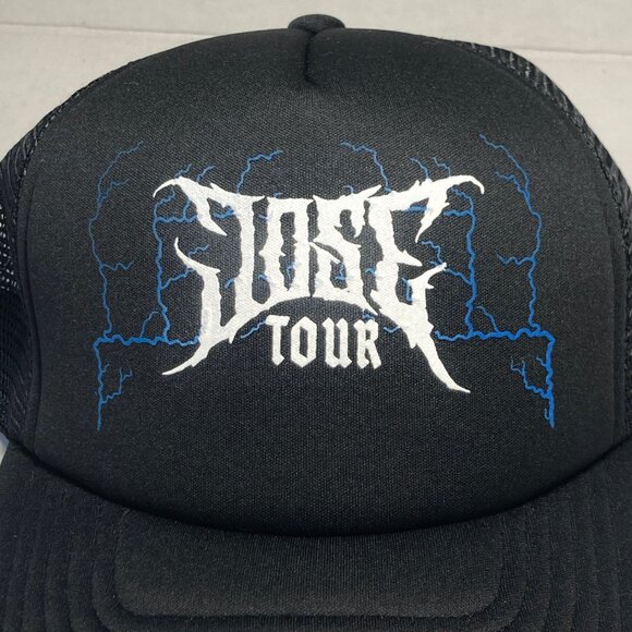 J Balvin Jose Tour Trucker Hat NWOT Snapback Mens Baseball Cap Black Reggaeton - Picture 9 of 12